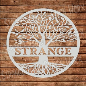 Arbre de vie monogramme DXF fichier svg/png/pdf/eps/Ai fichier cnc plasma, découpeur de vinyle, cricut, cnc dxf cnc plasma cut glowforge cnc ready
