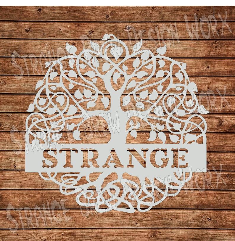 Tree of Life Monogram DXF File Svg / Png / Pdf / Eps / Ai File - Etsy
