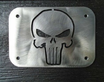 Fits Jeep Cherokee XJ gas tank door cover door lid filler skid plate Fits 1984 to 2001 Jeep Cherokee XJ Skull