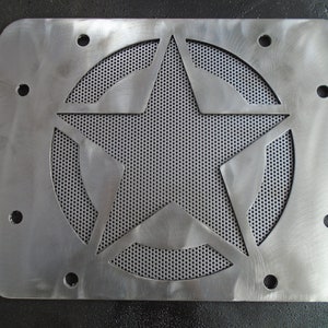 Fits Jeep Wrangler JK JKU Spare Delete Plate Tramp Stamp dxf svg file cut file cnc plasma jeep parts JK ((Digital download)) army star