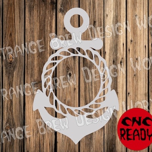 Anchor Monogram DXF File Svg / Png / Pdf / Eps / Ai File Cnc Plasma ...