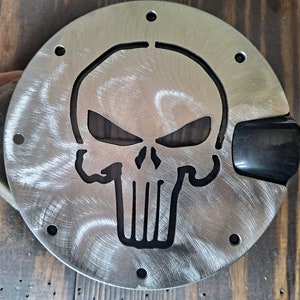 Fuel door cover fits: 2014 to 2018 Silverado Yukon Tahoe Sierra Suburban GM GMC trucks Skull