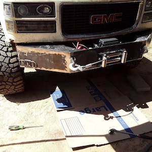 Fits Chevrolet truck: front winch bumper DXF SVG file made to mount a winch bumper weld on DIY bumper ((Digital download))
