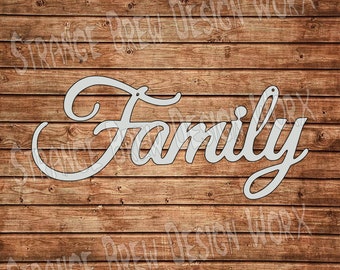 Family Lettering DXF file svg / png / pdf / eps / Ai file cnc plasma, vinyl cutter, cricut, cameo cnc dxf cnc plasma cut files zip file