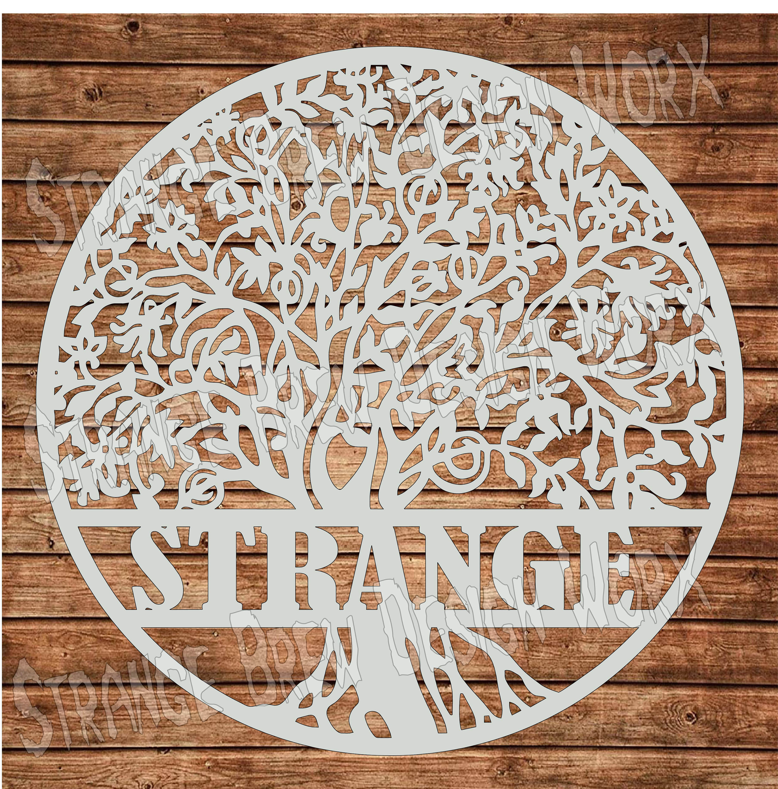 Baum des Lebens Monogram DXF Datei svg / png / pdf / eps / Ai - Etsy