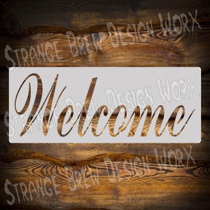 Welcome sign script DXF file svg / png / pdf / eps / Ai file cnc plasma, vinyl cutter, cricut, cnc dxf cnc plasma cut glowforge cnc ready