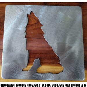 Wolf stencil metal stencil, wood router, painting, wood burning, pattern making, wood working, tracing cnc cut steel