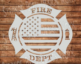 Firefighter Cross Flag SVG, CNC Plasma Cut File (Digital Download)