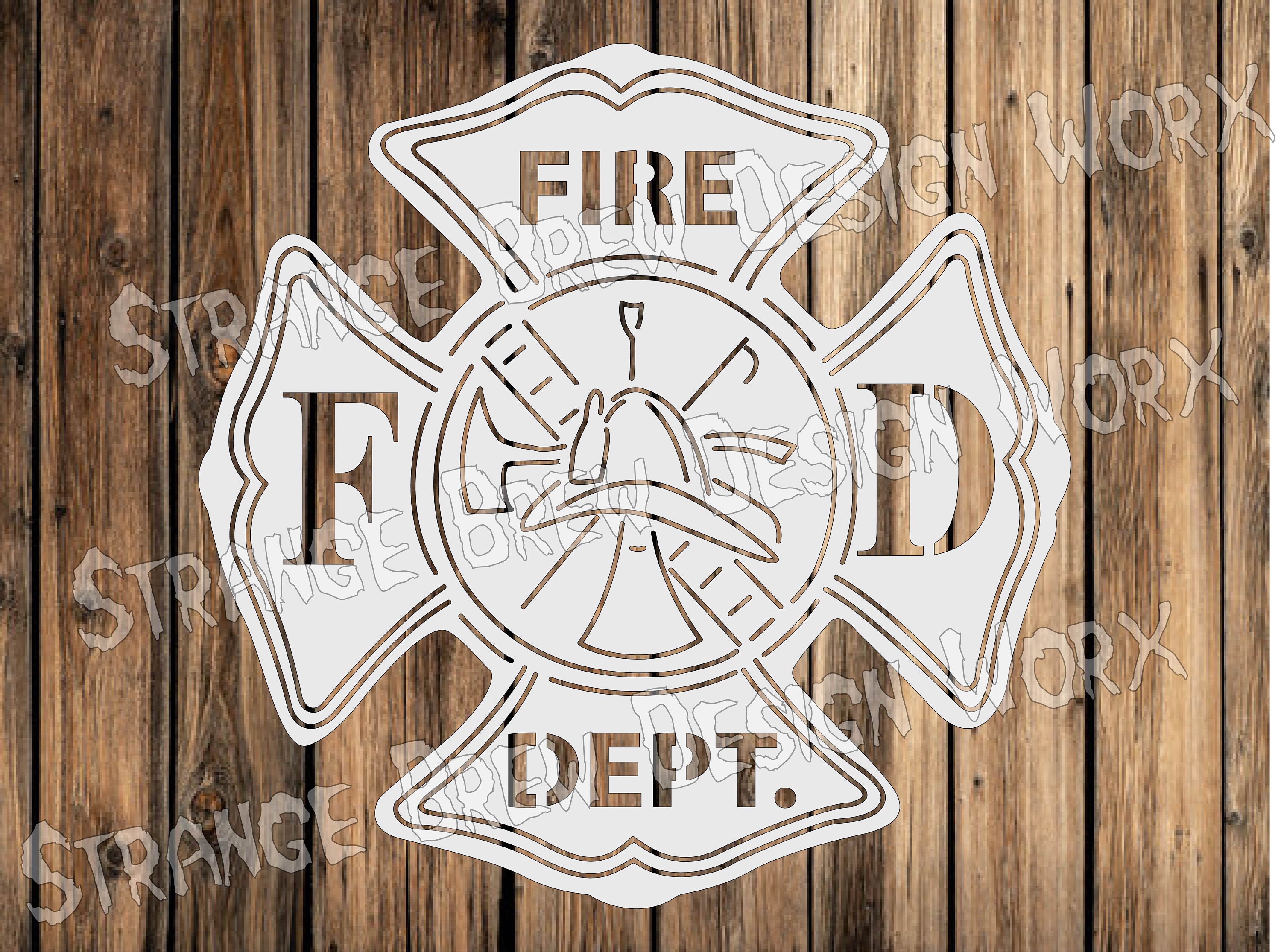 Fire Fighter Cross Shield DXF File Svg / Png / Pdf / Eps / Ai File Cnc ...