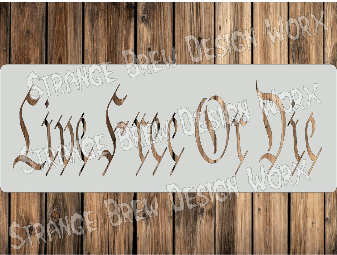 Live Free or Die Lettering DXF File Svg / Png / Pdf / Eps / Ai File Cnc ...