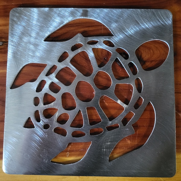 Sea turtle stencil metal stencil , wood router, painting, wood burning, pattern making, wood working, tracing cnc cut steel sea turtle