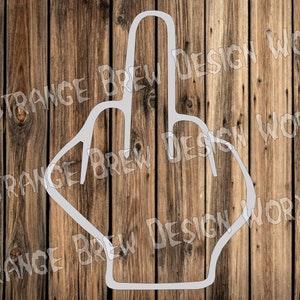 Middle finger DXF file svg / png / pdf / eps / Ai file cnc plasma, vinyl cutter, cricut, cameo cnc dxf cnc plasma cut files zip
