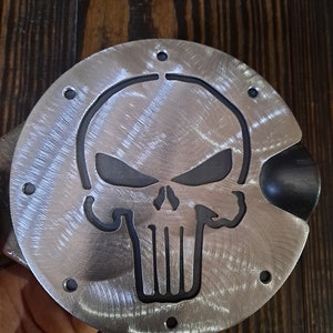Gas door cover fits: 2007 to 2013 Silverado Yukon Suburban Tahoe Sierra GM GMC Trucks skull