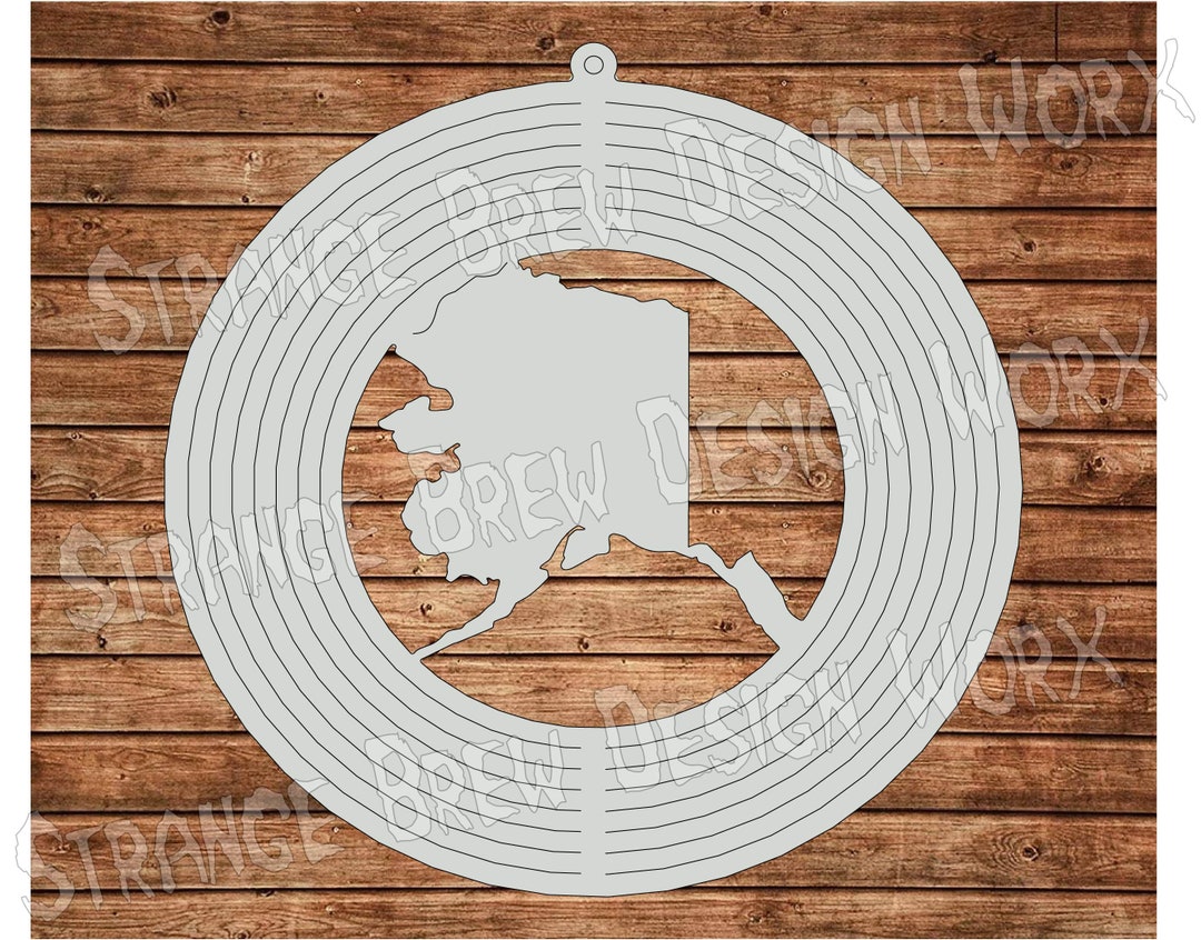 Alaska Wind Spinner DXF File Svg / Png / Pdf / Eps / Ai File Cnc Plasma