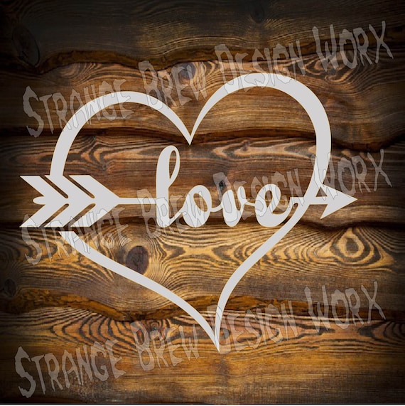 Love Heart With Arrow DXF File Svg / Png / Pdf / Eps / Ai File - Etsy ...
