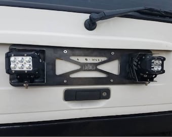 Universal Fit Led light pod mount fits: Jeep Cherokee rear gate mount flat mout LED light pod dxf file svg file offroad lights Jeep Toyota