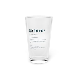 Go Birds Pint Glass | Philadelphia Eagles Gift image 1