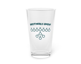 Copo de cerveja Brotherly Shove | Philadelphia Eagles | Presentes da Filadélfia | Esportes da Filadélfia | Go Birds | Tush Push