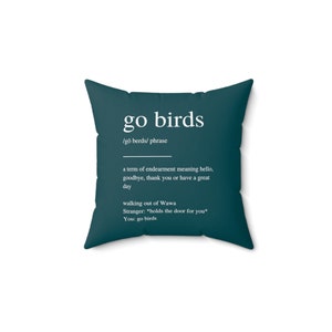 Poduszka z napisem „Go Birds Definition” | Prezent dla kibica Philadelphia Eagles