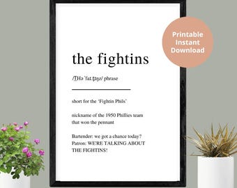The Fightins Definition Print | Philadelphia Phillies Artwork (Digital Download)