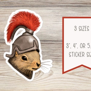 Squirrel of War Sticker | Funny Decal for Animal or Squirrel Lovers