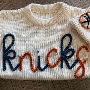 Basketball custom hand embroidered sweater/ baby and toddler sweater/ Keepsake/ sports