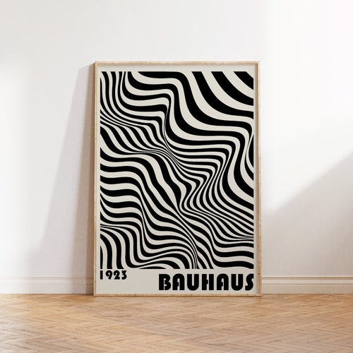 Supermarked Udelukke Søgemaskine markedsføring Bauhaus Linear Design Bauhaus Exhibition Poster Black Art - Etsy