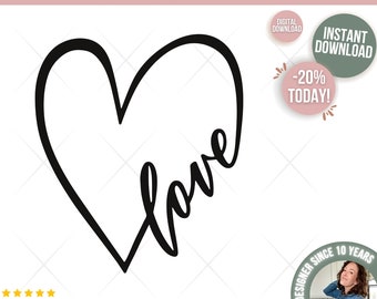 Valentine SVG, Corazón SVG, Amor SVG, Camisa del Día de San Valentín Svg, Popular Svg, Png, Archivos Svg para Cricut, Descargas de diseños de sublimación