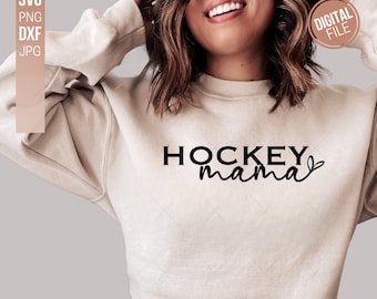 Hockey Mama SVG PNG / Hockey Mom / Deportes svg / Sublimación / Archivo de corte digital para Cricut, Silueta