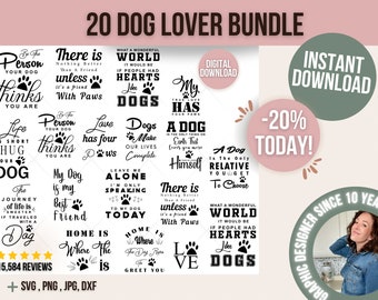 犬の名言 SVG バンドル、犬の名言 SVG、毛皮のお母さん SVG、犬のお母さん SVG、犬のママ、足跡 SVG、犬好き SVG、クリカット カット ファイル、シルエット