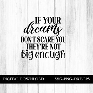 Dream Big Motivational Quote Svg Files for Cricut Dream Big - Etsy