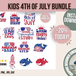 4 de julio SVG Bundle, niños 4 de julio SVG, 4 de julio svg, America svg, USA Flag svg, Patriotic, Independence Day Shirt