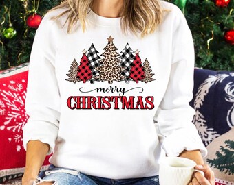 Merry Christmas PNG, Christmas tree png, Buffalo plaid, sublimation design, Christmas png