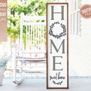 Welcome Porch Sign Svg, Welcome to Our Home Sign Svg, Porch Leaner Svg, Vertical Sign Svg, Customize with Your Last Name, Svg Cut Files