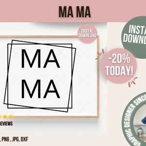 Mama SVG - Mama Square SVG - Mama Box geschnitten Datei - digitaler Download - Cricut - Silhouette geschnitten Datei
