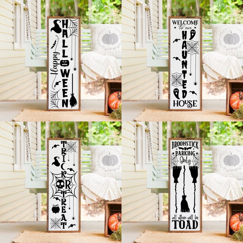Halloween Porch Sign SVG Bundle Halloween Porch Signs Svg Etsy Canada