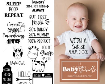 Baby Bundle, Baby SVG Bundle, Neugeborenen Bundle, Baby Bundle, Baby svg, Dxf, Png sofortiger download, lustiges Baby svg, Neugeborene svg, Body svg