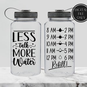 Less Talk More Water, Water Tracker Svg, Fitness Svg, Water Bottle Svg, Water Tracker svg