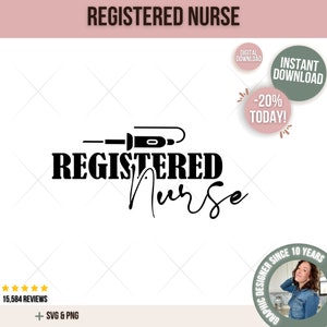 Registered Nurse Svg Png and Cut Files for Cricut, Nurse Shirt Svg, Nurse Life Svg, Nurse Sublimation, RN Png, Silhouette, Digital Prints