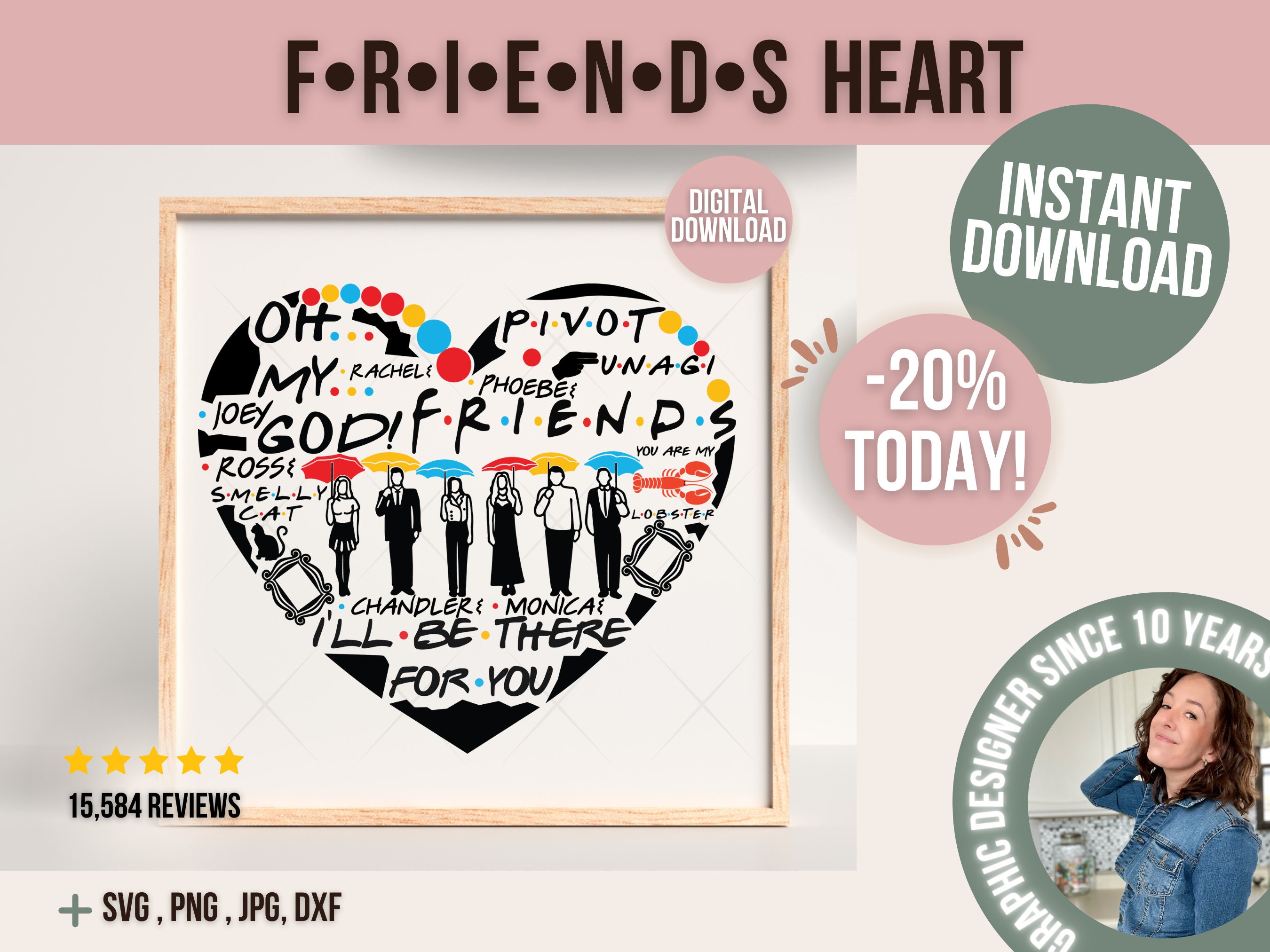 Friends TV Show Sticker - 100 Pcs Friends TV Show Sticker - 100 Pcs