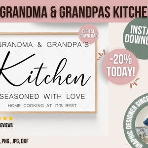 Grandma and Grandpas kitchen SVG, nana&#39;s kitchen svg, Kitchen svg, cute kitchen svg,  nannys kitchen Svg, Pot Holder Svg, Kitchen sign svg
