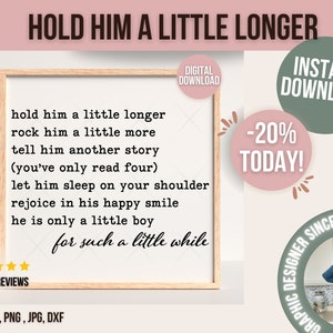 Tienilo A Little Longer svg, Baby boy svg, Nursery Quote svg, Baby Shower Gift, Nursery Decor svg, vivaio Wall Art svg, Download digitale