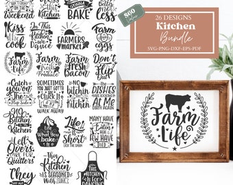 Farmhouse Kitchen Svg Bundle, Kitchen Sign Making Svg, Kitchen Sign Svg Dxf Eps Png, Kitchen Farmhouse Svg, Bakery Svg Cut File