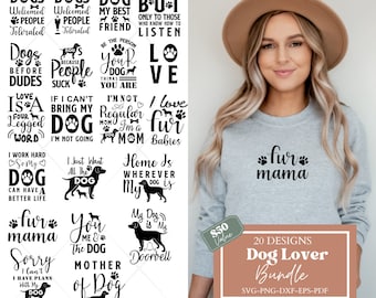 Dog svg bundle hand drawn, dog mom svg, paw svg, dog lover svg, fur mom svg, pawsitive svg, puppy svg, dog sayings svg, dog clipart