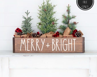 Merry + Bright SVG | Merry And Bright Svg | Christmas Svg | Merry Christmas Svg | Christmas Sayings Svg | Svg files for Cricut