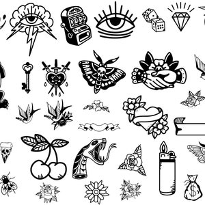 Tattoo Svg Old School Svg Tattoo Flash Svg Commercial Use Included - Etsy