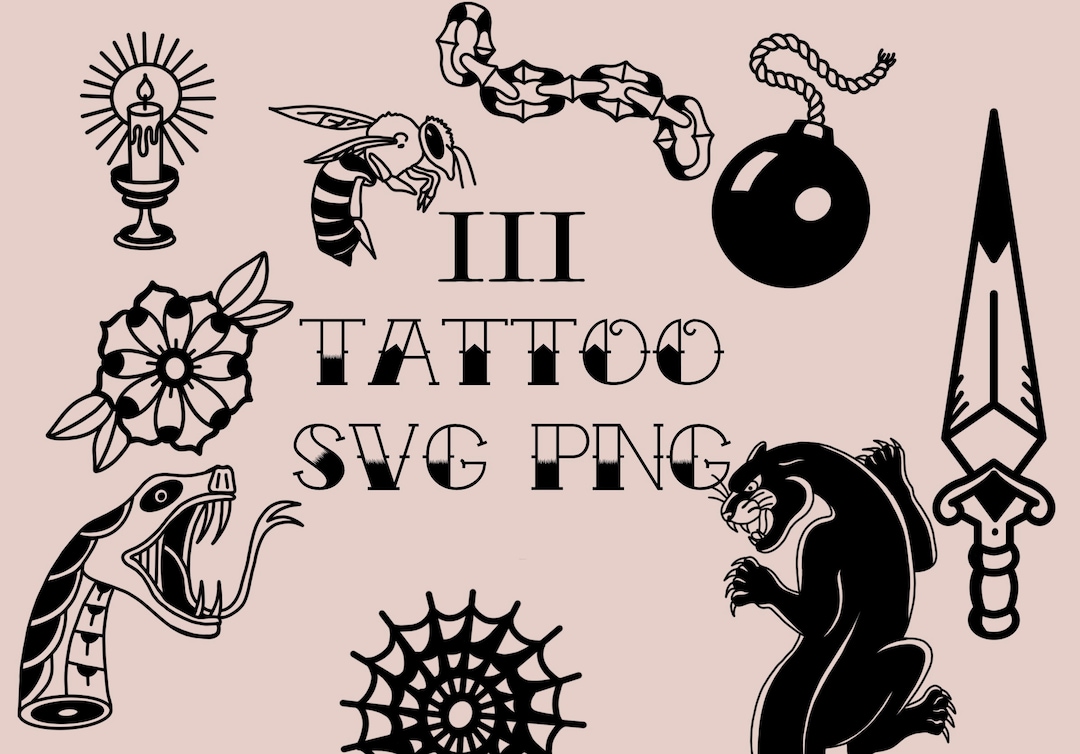 Tattoo Svg | Old School Svg | Tattoo Flash Svg | Commercial
