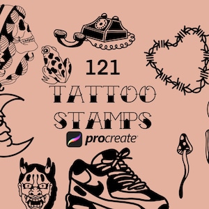 Tattoo Procreate Stamps / Old School Procreate Stamps / Tattoo Flash Procreate Stamps / Uso commerciale incluso