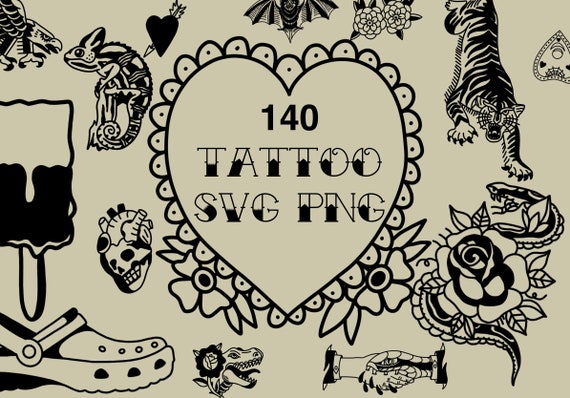 141 オールドスクールタトゥー フラッシュ SVG PNG: 商用利用 - Etsy 日本