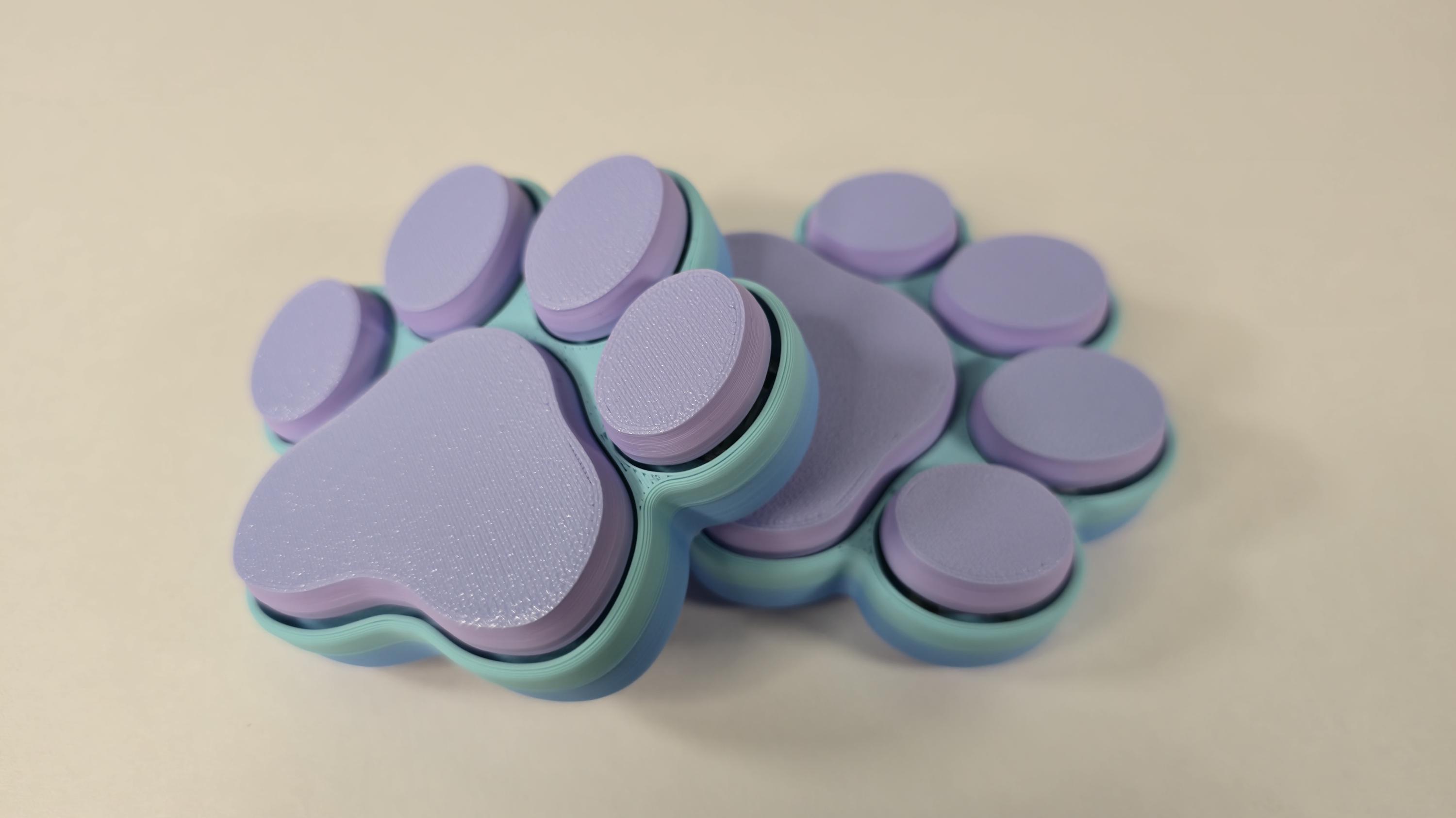 3D Printed Animal Paw Fidget Clicker: Stress Relief Desk Toy - Etsy